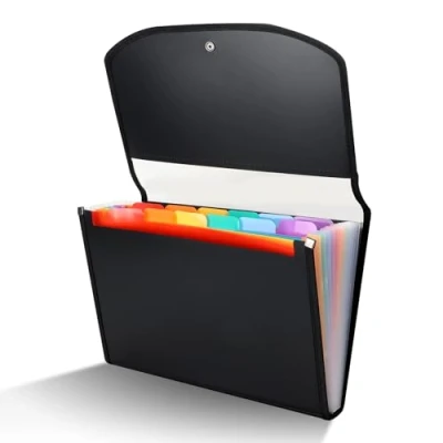 Imagen de 13 Bolsillos Carpeta Clasificadora, Clasificador Documentos, Rainbow Acordeon Se Utilizan para Archivar Carpetas y Almacenar Archivos