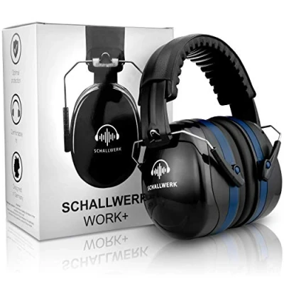 Imagen de Schallwerk ® Work+ Ear Defenders orejeras de protección auditiva ajustable, auriculares contra el ruido, para trabajo y la vida cotidiana