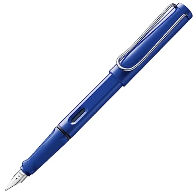 Imagen de Lamy safari blue Pluma estilográfica con empuñadura ergonómica y plumín de acero pulido en tamaño M ideal para cualquier escritura caligrafía incluye cartucho T 10 azul Diestro