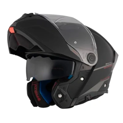 Imagen de MT Helmets Casco Modular Atom 2 Talla L (59/60) Negro Mate 22.06 con Gafas Solar Unisex Homologacion P/J