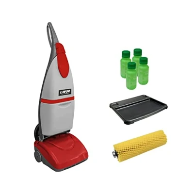 Imagen de Lavor Fregadora de Agua Calienta Crystal Clean Motor 1000W max, Limpia con a 90C Rendimento Horario máx 1015 m2/h, Incluye 4 Botellas Detergente Concentrado y 2 Cepillos
