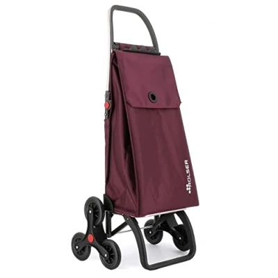Imagen de Carro Rolser Akanto MF 6 Ruedas Sube Escaleras Plegable Burdeos