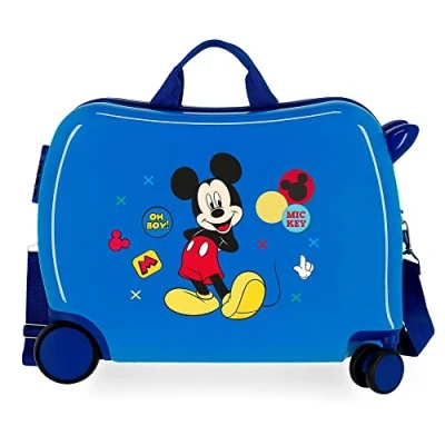Imagen de Disney Mickey Enjoy the Day Maleta Infantil Azul 50x38x20 cms Rígida ABS Cierre combinación 34L 2,1Kgs 4 Ruedas Equipaje de Mano