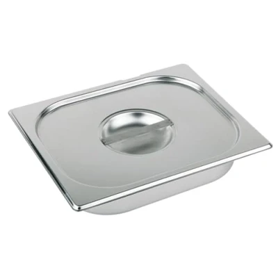 Imagen de APS 81295 GN 1/2 tapa sin hueco para la cuchara, acero inoxidable, dimensiones 325 x 265 mm/altura 35 mm