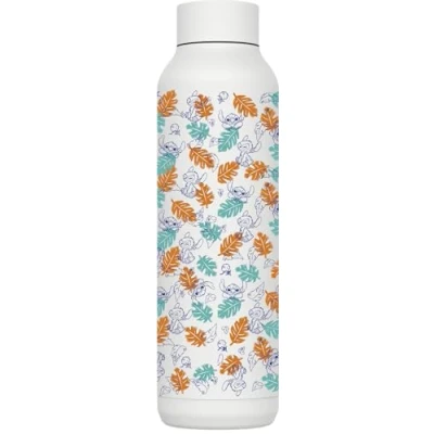 Imagen de Quokka Botella Termo Acero Inoxidable Solid White 630 ML Stitch Tropical