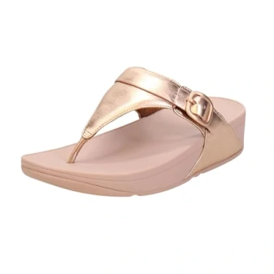 Imagen de FitFlop Lulu Adjustable Leather Toe Post Sandals, Sandalia Mujer, Oro Rosa, 39 EU