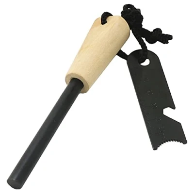 Imagen de Newaner Arrancador de Fuego, iniciador Fuego Acero pedernal, Encendedor Barra Hierro y magnesio, Encendedores para Camping, Aire Libre Supervivencia
