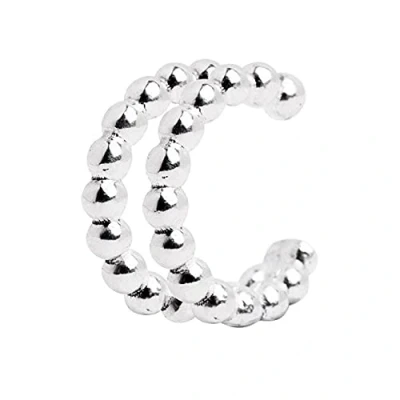 Imagen de SINGULARU Pendiente Suelto Ear Cuff Double Dots Plata para mujer de Ley 925 Joyas