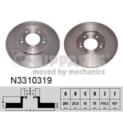 Imagen de Disco de freno NIPPARTS N3310319
