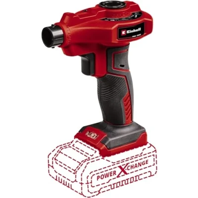 Imagen de Einhell Bomba de aire a batería CE AP 18 Li Solo Power X Change (iones litio, V, flujo 670 l/min, presión funcionamiento 0,05 bar, suministro sin ni cargador), rojo/negro