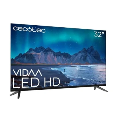 Imagen de Cecotec Smart TV, Televisor LED de 32 Pulgadas Resolución HD A5 Series ALH50032. TV VIDAA, Sistema Dolby Audio, WiFi Integrado, Salida Auriculares, Chromecast, 3 HDMI y 2 USB