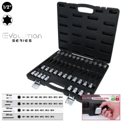 Imagen de KS TOOLS 911.4520 Cubos insertables 12,5 (1/2&quot;)mm (pulgadas) Perfil estrido intzerior (Ribe CV)