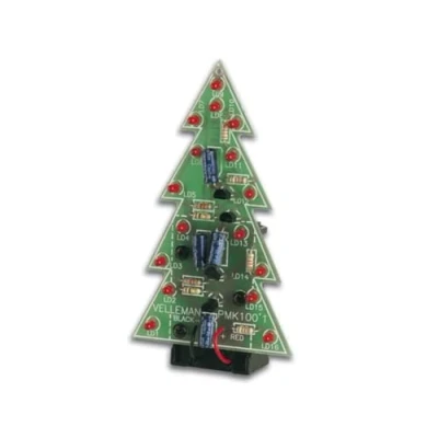 Imagen de Whadda Kit de Soldadura, Bricolaje, árbol Navidad LED, Acogedor Ambiente navideño, 16 Luces Intermitentes