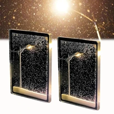 Imagen de KQLULU Snowy Lamp, Snow Scenery Night Light, Handmade Christmas Lights, Lamp Desktop Decor for Birthday, DIY Flowing Light (2pcs)