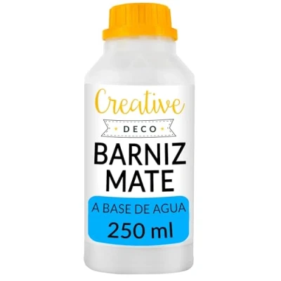 Imagen de Creative DECO 250 ml Barniz Manualidades para Pintura Acrílica Brillante Botella de Acabado Superficies a Base Agua Laca Incolora Permanente Uso Interior y Exterior Decoupage, Bricolaje