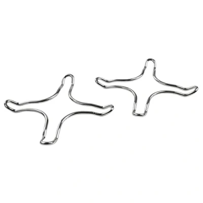 Imagen de Fackelmann Soportes Reductores para Cocina de gas, Accesorios y Camping sartenes, ollas cafeteras, Acero Cromado, 9.5 x 1 cm, 2 ud.