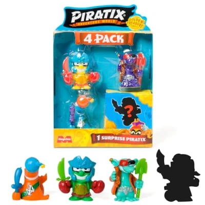 Imagen de Piratix Golden Treasure Series Paquete de 4. Incluye 4 (1 Sorpresa) y Accesorios. 3