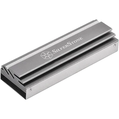 Imagen de SilverStone Technology TP04, Kit de refrigeración para SSD M.2 aleación Aluminio, Gris Titanio, SST TP04T (SST TP04)