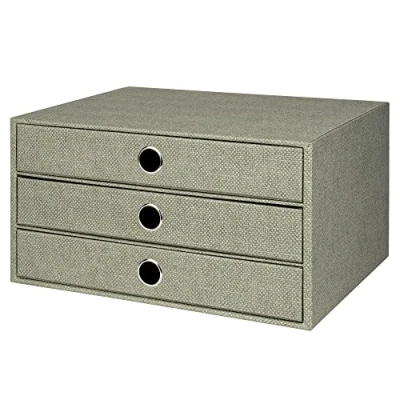Imagen de Rössler Papier 1524452673 Caja S.O.H.O. de 3 cajones para DIN A4, con agujero agarre, Special Line Sage, 343 x 250 185 mm, 1 unidad