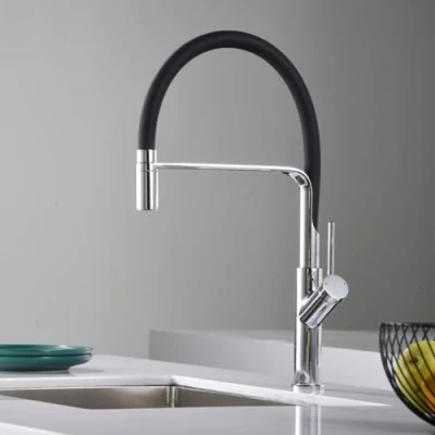 Imagen de IMEX Grifo de Cocina Extraible Monomando Fregadero Griferia con Mangera Flexible 360º Serie Sena Color Cromado