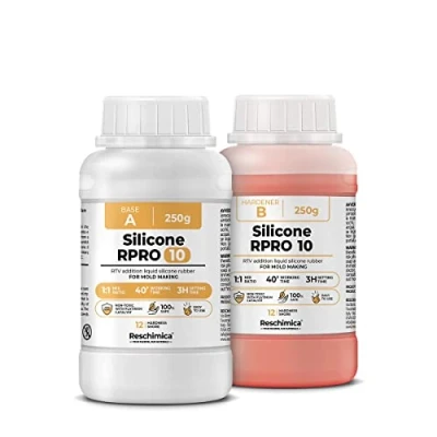 Imagen de Silicona para moldes 1:1 R Pro 10, Líquida la Fabricación de Silicona, No Tóxica Y Rápida, Caucho Resina,Silicona Hacer (500 gr)