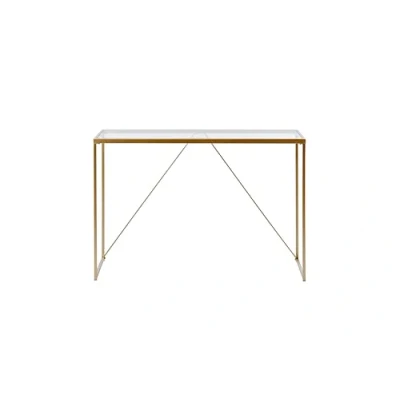 Imagen de Jahnke Glam Console, Madera de ingeniería Metal, Cristal Transparente/Dorado, Talla única
