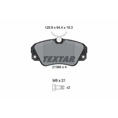 Imagen de TEXTAR 2136801 Juego de pastillas freno preparado para indicador desgaste con tornillos pinza OPEL: Omega B Berlina, A Berlina