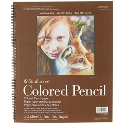 Imagen de Strathmore Colored Pencil Spiral Paper Pad 11&quot;X14&quot; 30 Sheets