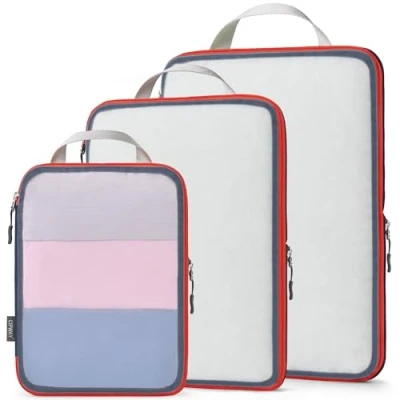 Imagen de Cipway Bolsas Compresion Viaje, Malla Ligero de Viaje Organizador para la Mochila Maletas Almacenamiento en el Hogar(Azul, 3 Unidades)