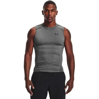 Imagen de Under Armour UA HG COMP SL HEAT GEAR Top, Hombre, Talla: XS, Carbon heather