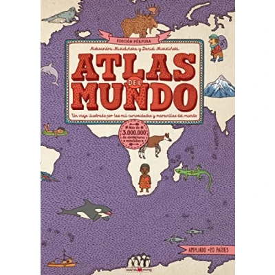 Imagen de atlas del mundo. Edición Púrpura: ¡El mundo ahora es más grande! (Libros para los que aman libros)