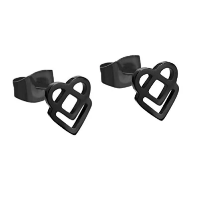 Imagen de Liebeskind LJ 0307 V, Pendientes de botón Mujeres, Negro, 1,1 cm