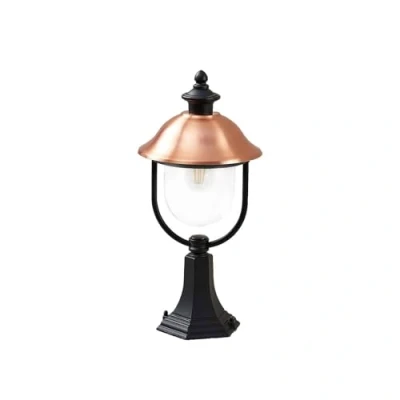 Imagen de Lámpara para exterior &#039;Clint&#039; (Vintage) en Cobre hecho de Aluminio (1 llama, E27) Lindby iluminación senderos, baliza, farola