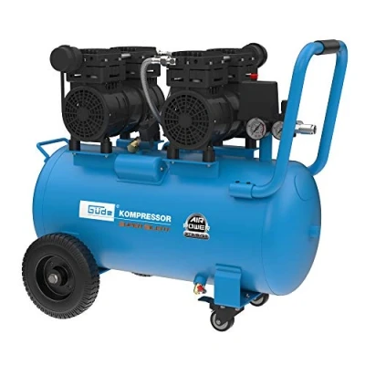 Imagen de Güde 50138 Airpower 275/8/50 Compresor silencioso (2 unidades de doble pistón con motor separado, caldera 50 litros, 230 V, sin aceite)