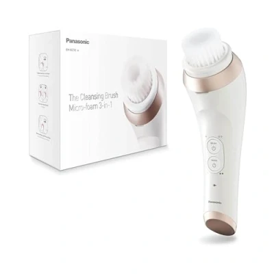 Imagen de Panasonic Prestige EH XC10 N503 Limpiador Facial (Limpieza Profunda y Suave, Cepillo Calefactado, de Microespuma, Especial para Pieles Sensibles, 2 Cabezales Incluidos) Blanco