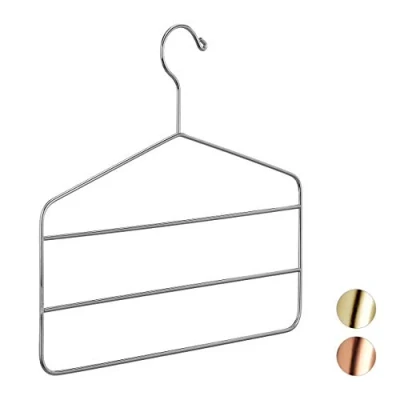 Imagen de relaxdays Percha Múltiple para Pantalones, Metal, Plateado, 33 x 36,5 0,4 cm