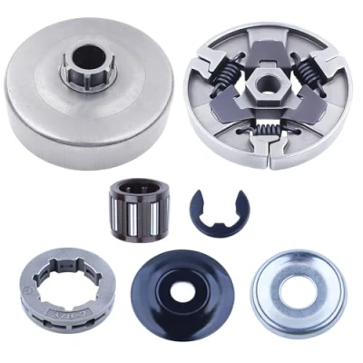 Imagen de 3/8 &quot; 7 Tambor de embrague Piñón llanta Kit para Stihl MS660 066 064 MS640 MS661 Piezas repuesto con arandela E Clip Cojinete agujas