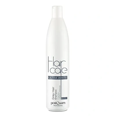 Imagen de Postquam Champú Neutralizador para Cabellos Blancos y Grises Ultra White Hombre Mujer Elimina el Amarillo del Pelo Canoso, Deja Cabello Suave, Brillante de Color Perlado 500 ml