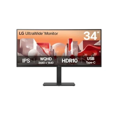 Imagen de LG 34BA75QE B.AEU 86,7cm (34&quot;) 21:9 IPS UltraWide UWQHD Monitor HDMI/DP/USB C [Energieklasse F] (34BA75QE B)