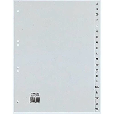 Imagen de Rexel 25240481 Separadores para archivadores (A4, alfabético), color plateado
