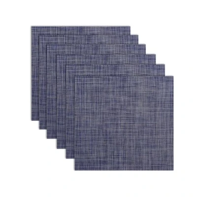 Imagen de RB RENBERG Liso Juego Seis Manteles Individuales Fabricados en 70% PVC y 30% Polyester Color Azul Resistentes Fáciles de Lavar Almacenar