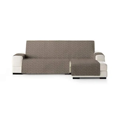 Imagen de Eysa Mist Funda, Poliéster, C/7 Marron Beige, chaise Longue 240cm. Válido para sofá Desde 250 a 300cm