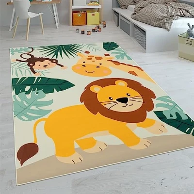 Imagen de Alfombras Infantiles Juego Pelo Corto Coloridas Diferentes Diseños, tamaño:160x220 cm, Color:Beige 3