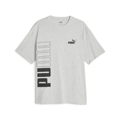 Imagen de PUMA Camiseta Power Colorblock, Hombre, Gris Claro Jaspeado, L