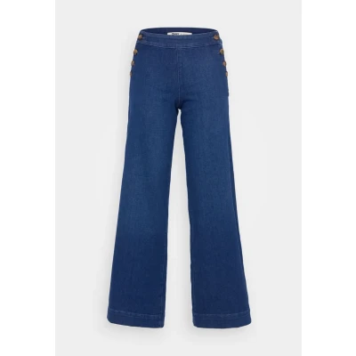 Imagen de ONLY Onlmadison Button WIDE Vaqueros a campana, Mujer, Talla: 25x32, Dark medium blue denim