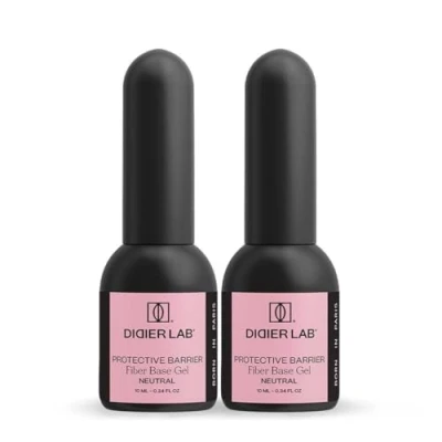 Imagen de Didier Lab Premium Fiber Base Uñas Semipermanentes Milky Pink Pintauñas Fortalecedor de Esmaltes Para Con Vitaminas Gel LED y UV