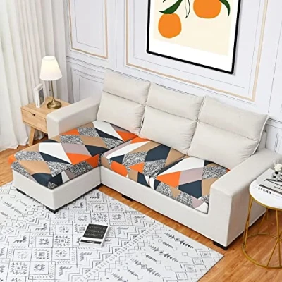 Imagen de Funda de cojín Asiento Sofá 4/3/2/1 Asiento, Alta Elasticidad, Floral/Terciopelo Protector Fundas para Sofás Chaise Longue ( Color : #21 , Size 1 seat