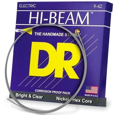 Imagen de DR Strings Electric Guitar Strings, Hi Beam, Hex Core 9 42