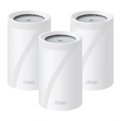 Imagen de TP Link WiFi 7 Deco BE65 Pro Router Mesh WiFi, BE9300Mbps Tri Band, canales 320 MHz, 2 puertos 5Gbps, puerto 2,5 Gbps, Alexa, HomeShield, MLO, funciona con cualquier ISP y módem, 4 antenas internas, 3