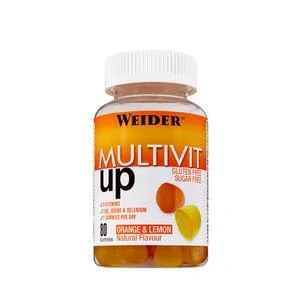 Imagen de Joe Weider Victory Multivit Up 80 gummies, Sabor naranja y limón, sin azúcares gluten, Gominolas de vitaminas minerales